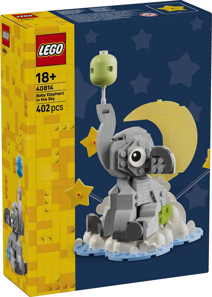 LEGO 40814 LEGO® LEGO Iconic 40814 - Schwebender Baby-Elefant – Verpackung vorne