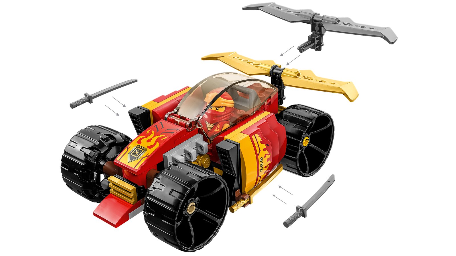 LEGO 71780 LEGO® NINJAGO® 71780 - Kais Ninja-Rennwagen EVO – Detailansicht 2