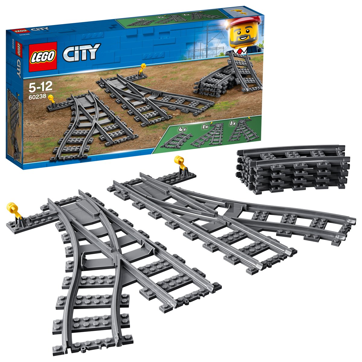 LEGO 60238 LEGO® City 60238 - Weichen – Box & Produkt