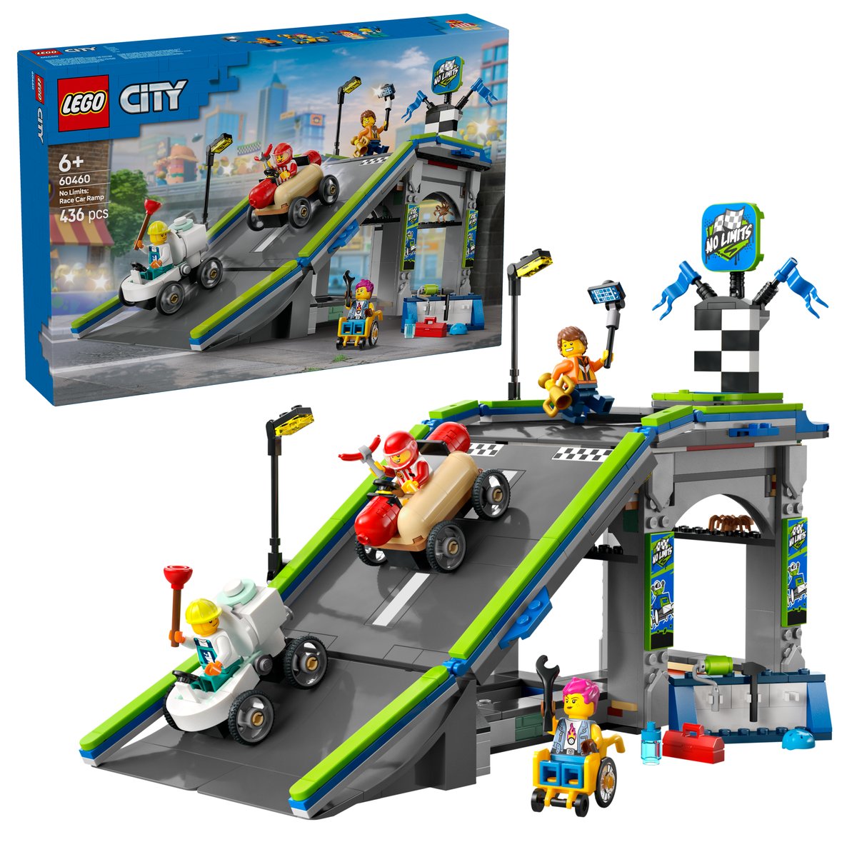 LEGO 60460 LEGO® City 60460 - Keine Limits: Seifenkistenrennen mit Rampe – Box & Produkt