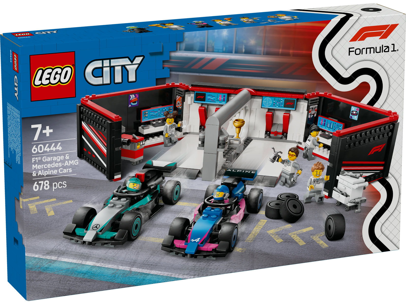 LEGO® City 60444 - F1® Garage mit Mercedes-AMG & Alpine Rennautos LEGO® City 60444 - F1® Garage mit Mercedes-AMG & Alpine Rennautos