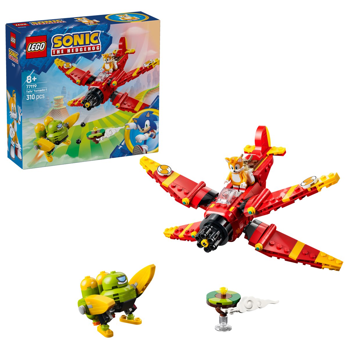 LEGO 77119 LEGO® Sonic the Hedgehog™ Tails‘ Tornado-1 77119 - Tails' Tornado-1 – Box & Produkt