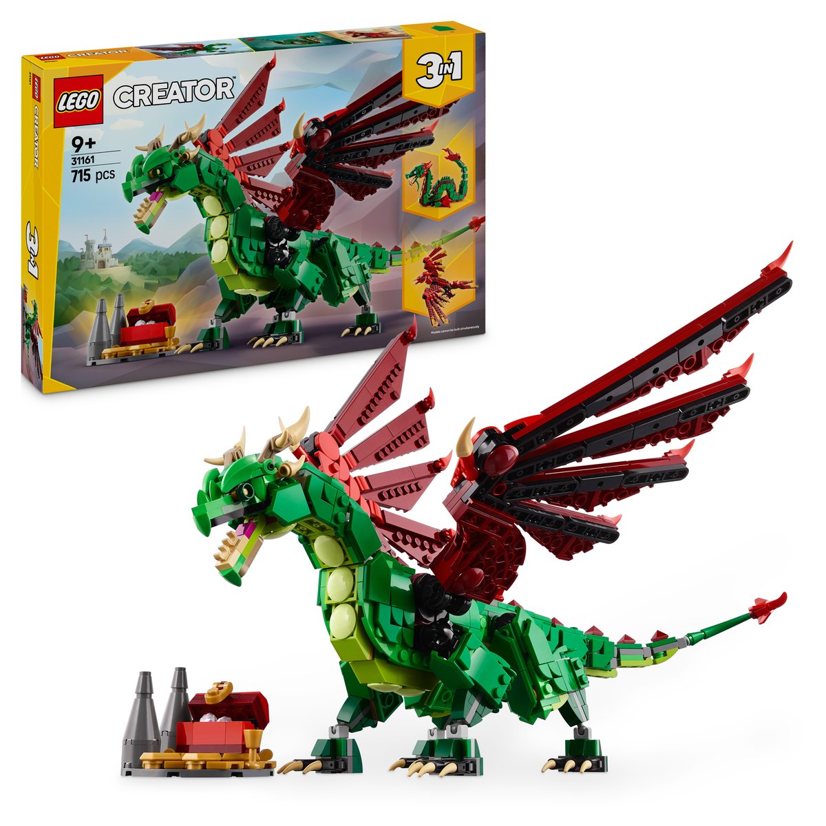LEGO 31161 LEGO® Creator 31161 - Grüner Drache – Box & Produkt