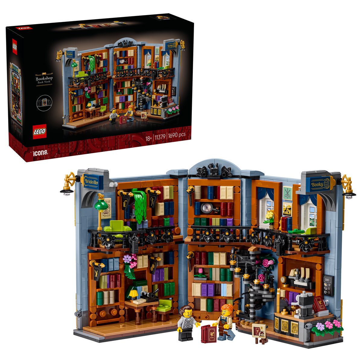 LEGO 11379 LEGO® Icons 11379 - Buchladen: Buchstütze – Box & Produkt