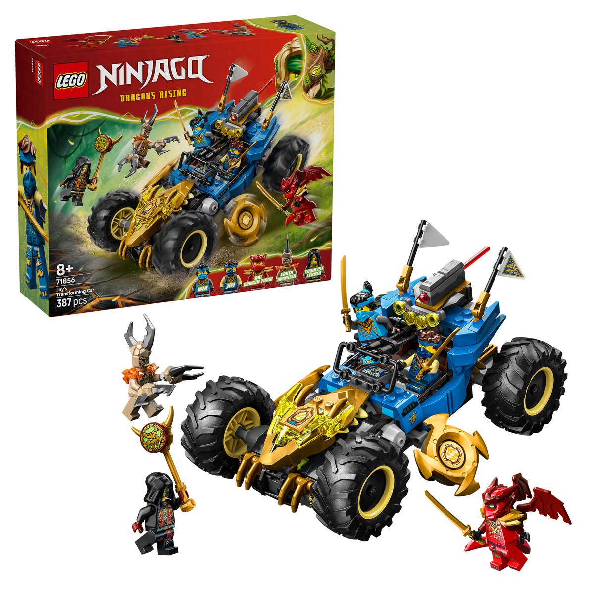 LEGO 71856 LEGO® Ninjago 71856 - Jays Transformationsflitzer – Box & Produkt