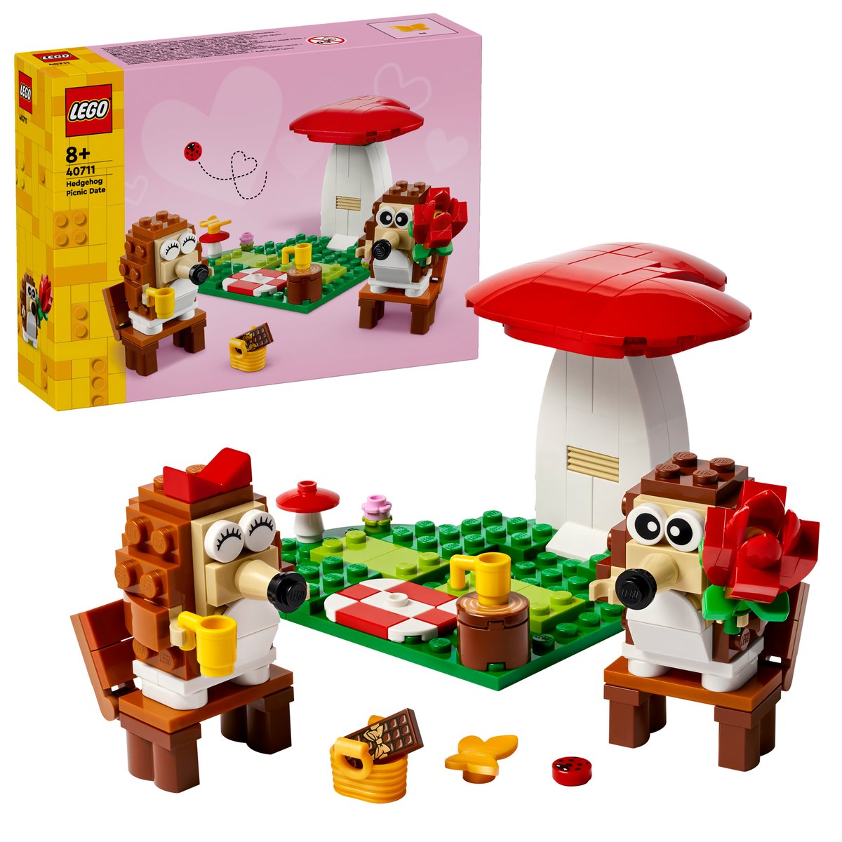 LEGO 40711 LEGO® 40711 - Igel und ihr Picknick-Date – Box & Produkt
