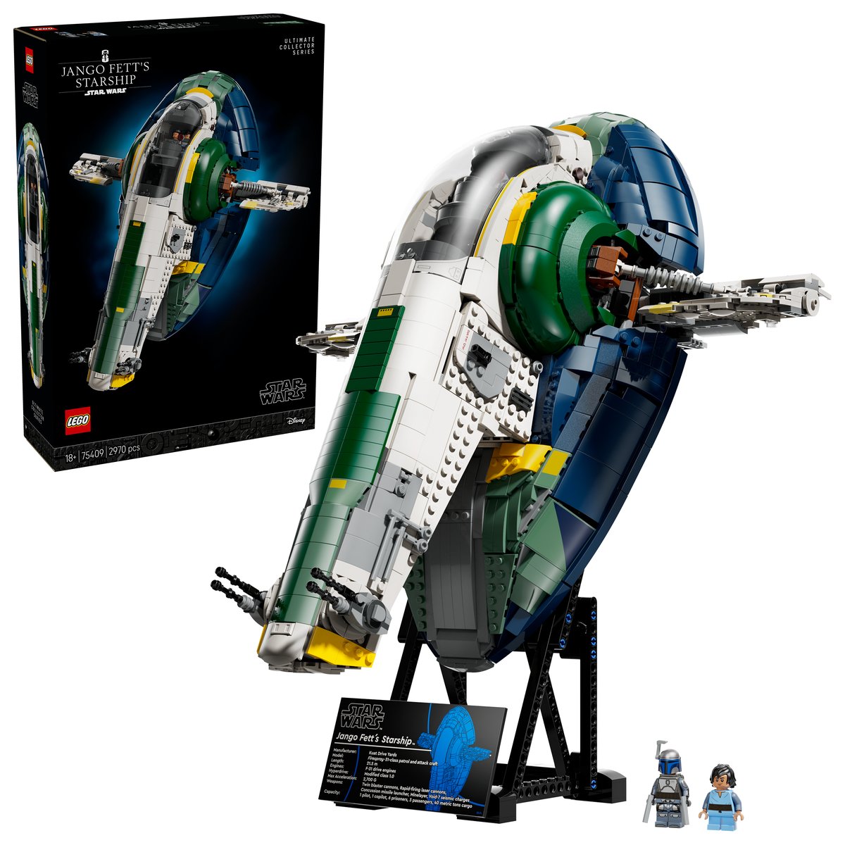 LEGO 75409 LEGO® Star Wars™ 75409 - Jango Fetts Sternenschiff der Firespray-Klasse – Box & Produkt