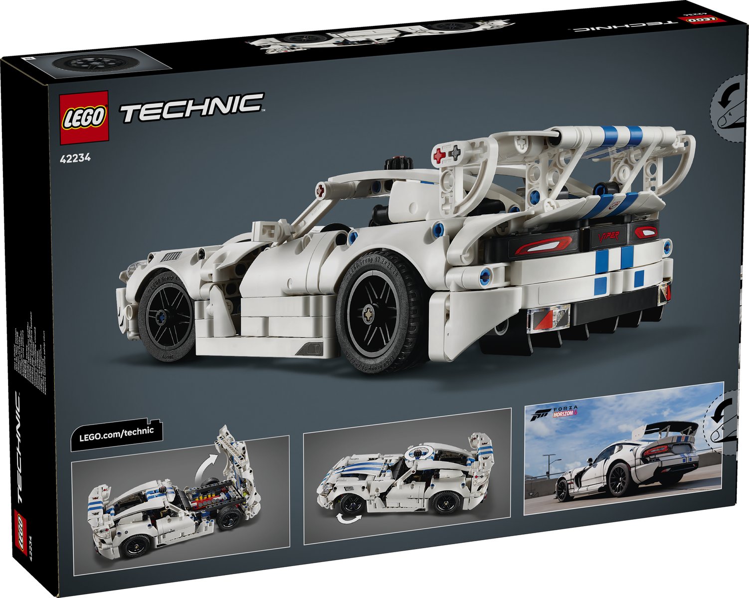 LEGO 42234 LEGO® Technic 42234 - Dodge Viper GTS-R Sportwagen – Verpackung hinten