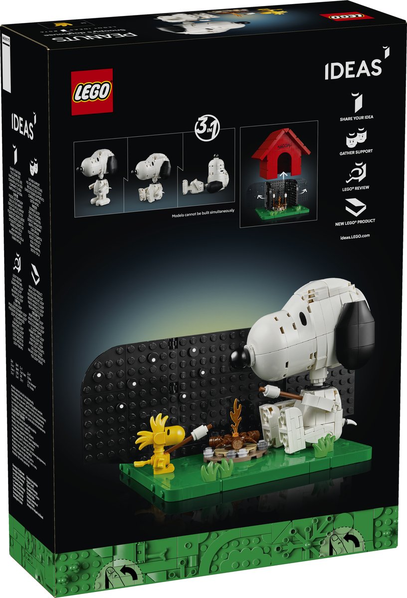 LEGO 21368 LEGO® Ideas 21368 - Peanuts: Snoopys Hundehütte – Verpackung hinten