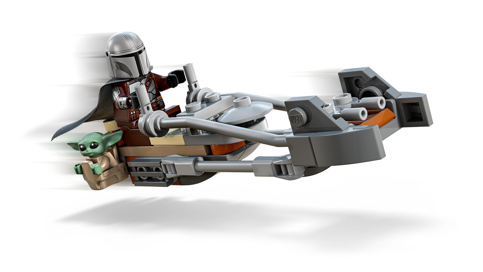 LEGO 75436 LEGO® Star Wars™ 75436 - Der Mandalorianer und Grogu auf ihrem Speeder Bike™ – Primaeres Produktbild