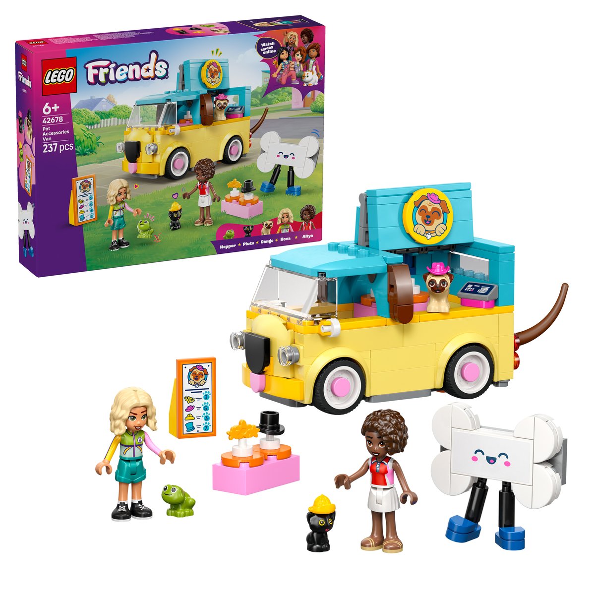 LEGO 42678 LEGO® Friends 42678 - Haustierzubehör-Van – Box & Produkt