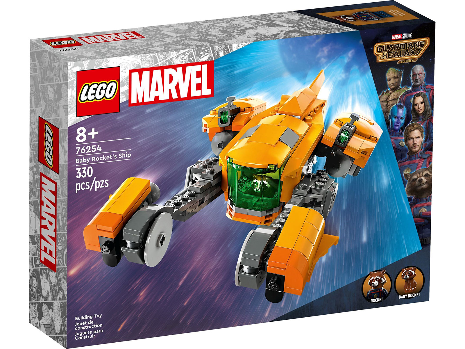 LEGO® Marvel Baby und (330 Spielset Teile) Schiff Bau- Rockets (76254)