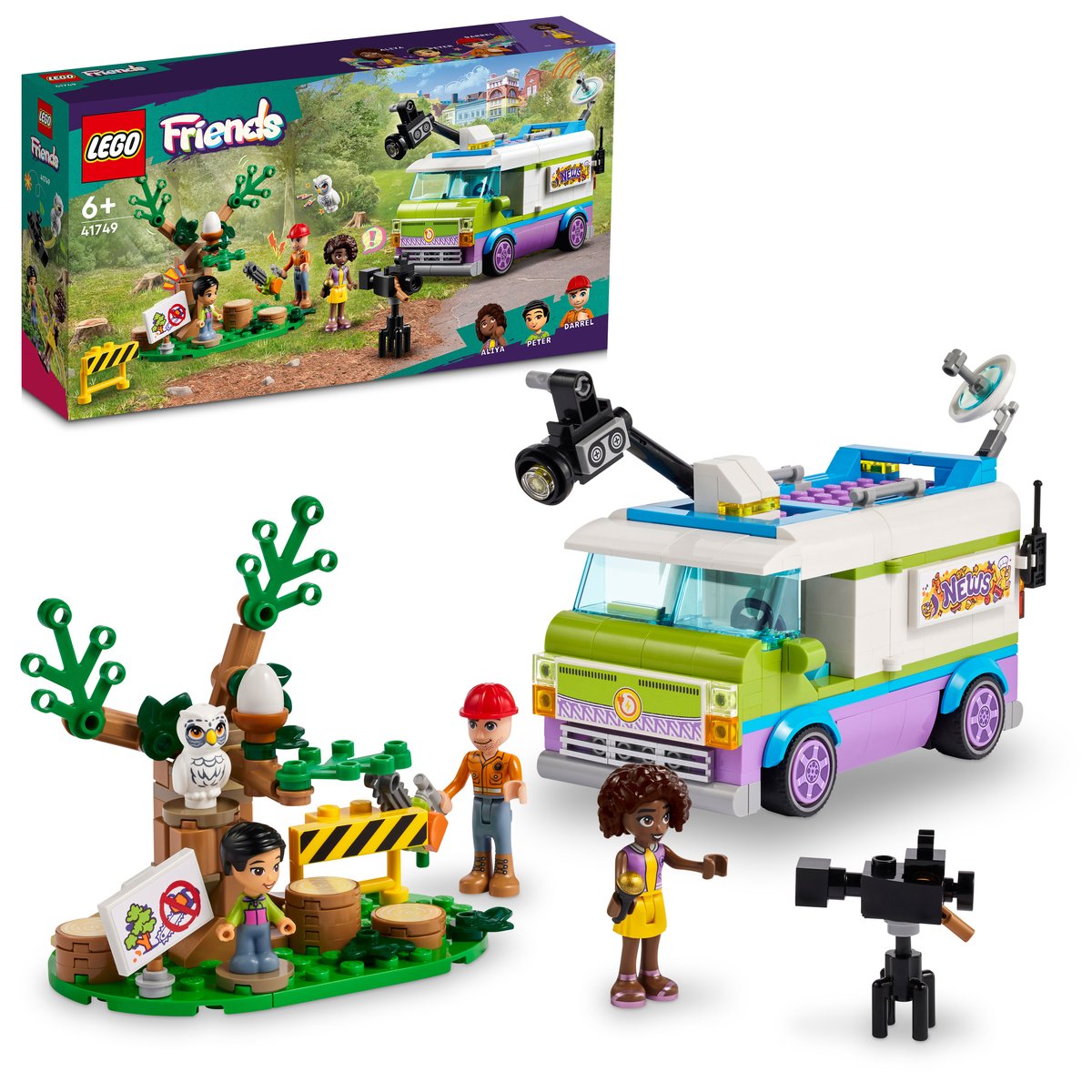 LEGO 41749 LEGO® Friends 41749 - Nachrichtenwagen – Box & Produkt