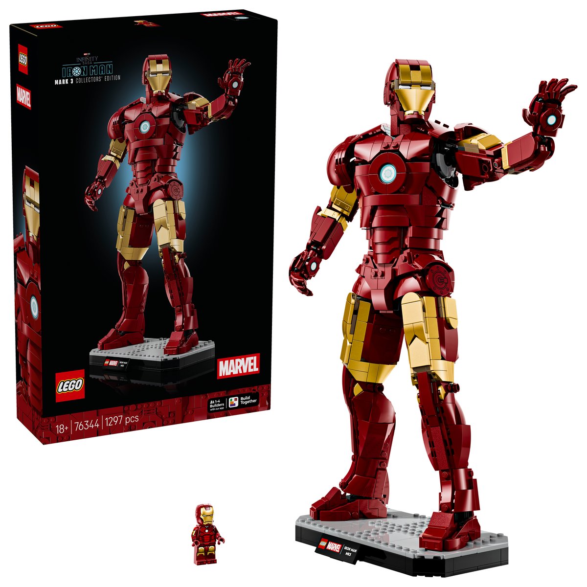 LEGO 76344 LEGO® Super Heroes Marvel 76344 - Iron Man Mark 3 Sammleredition – Box & Produkt