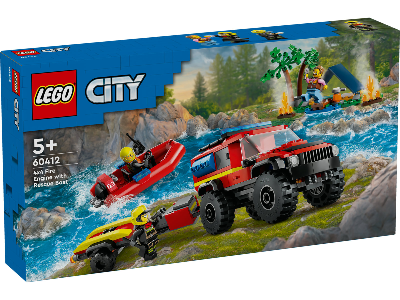 LEGO® City 60412 - Feuerwehrgeländewagen mit Rettungsboot