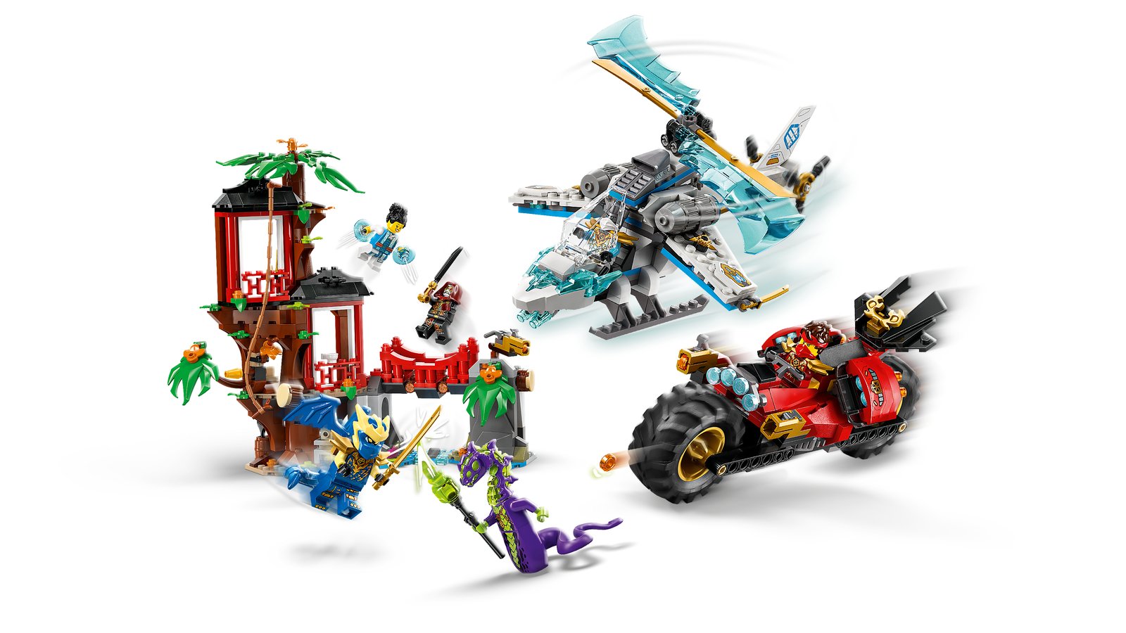 LEGO 71857 LEGO® Ninjago 71857 - Showdown am Baumhaus mit dem Ninja-Bike – Primaeres Produktbild