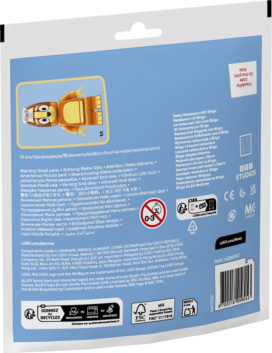 LEGO 30713 Bluey 30713 - Restaurant mit Bingo – Verpackung hinten