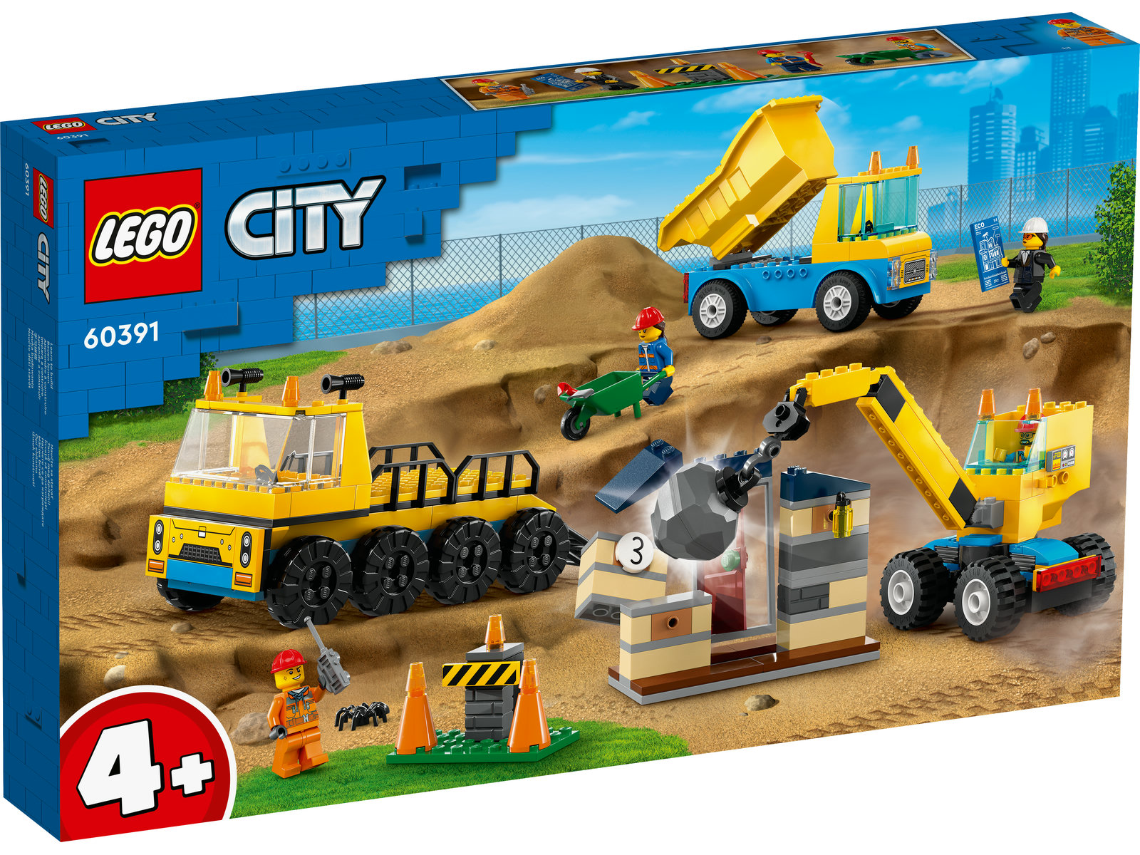 LEGO® City 60391 - Baufahrzeuge und Kran mit Abrissbirne LEGO® City 60391 - Baufahrzeuge und Kran mit Abrissbirne