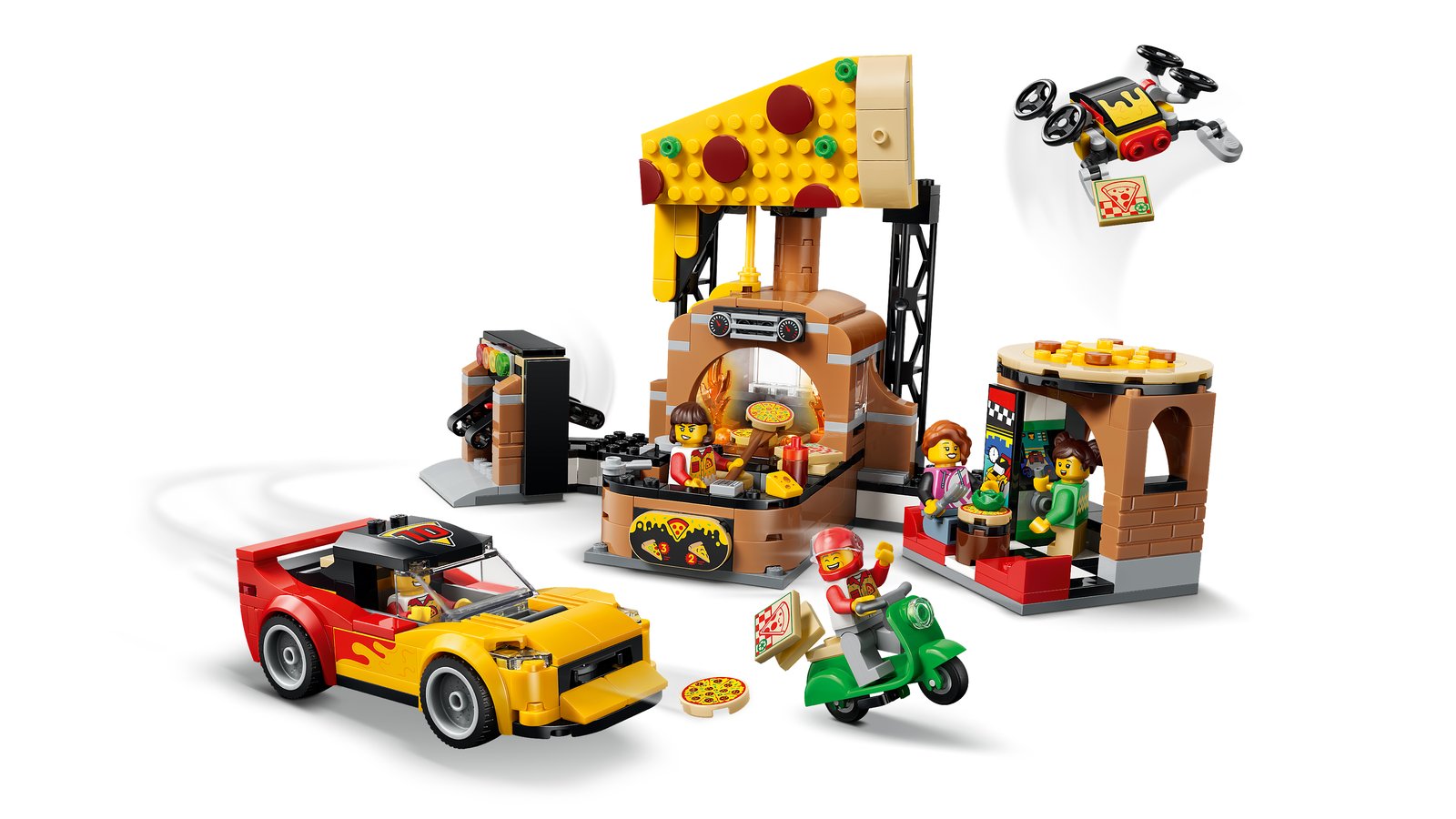 LEGO 60496 LEGO® City 60496 - Pizza-Liefererlebnis mit Fahrzeugen – Primäres Produktbild