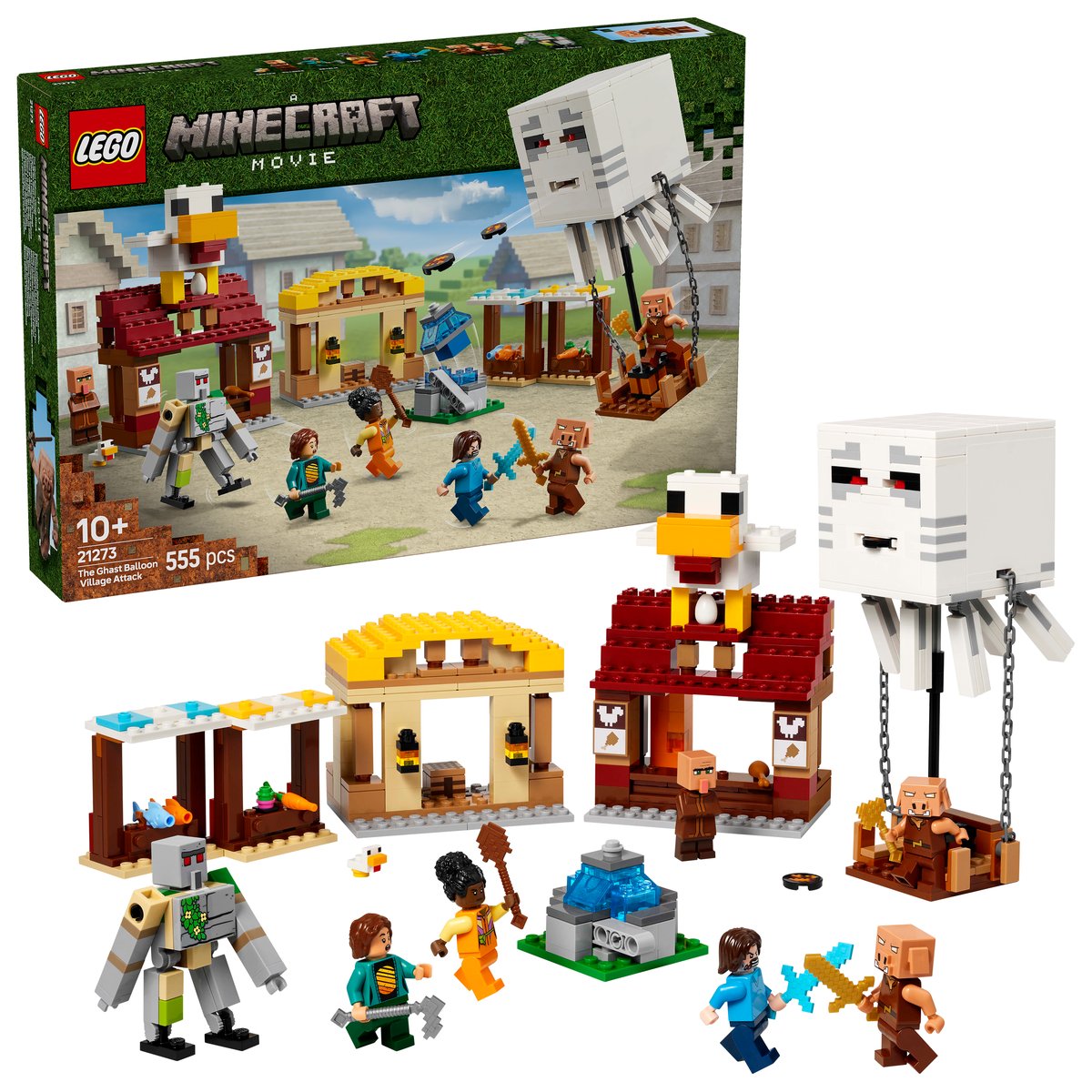 LEGO 21273 LEGO® Minecraft 21273 - Angriff des Ghast-Ballons – Box & Produkt