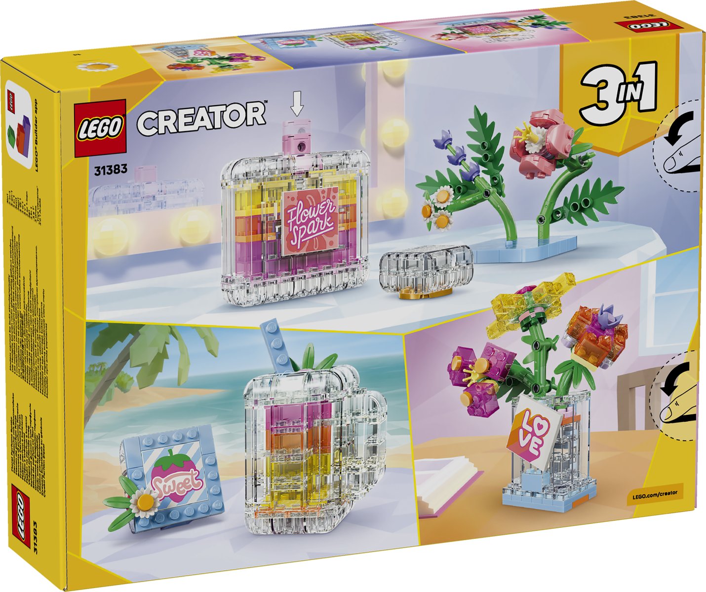 LEGO 31383 LEGO® Creator 31383 - Parfümflasche mit Blumendeko – Verpackung hinten