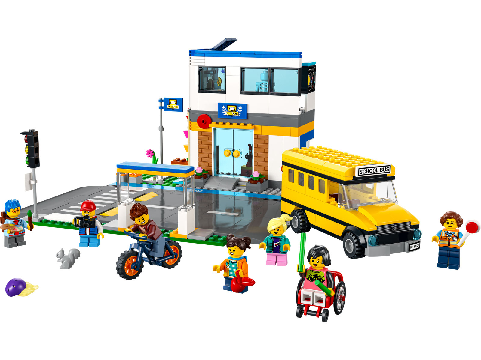 LEGO® City 60329 - Schule mit Schulbus - Set