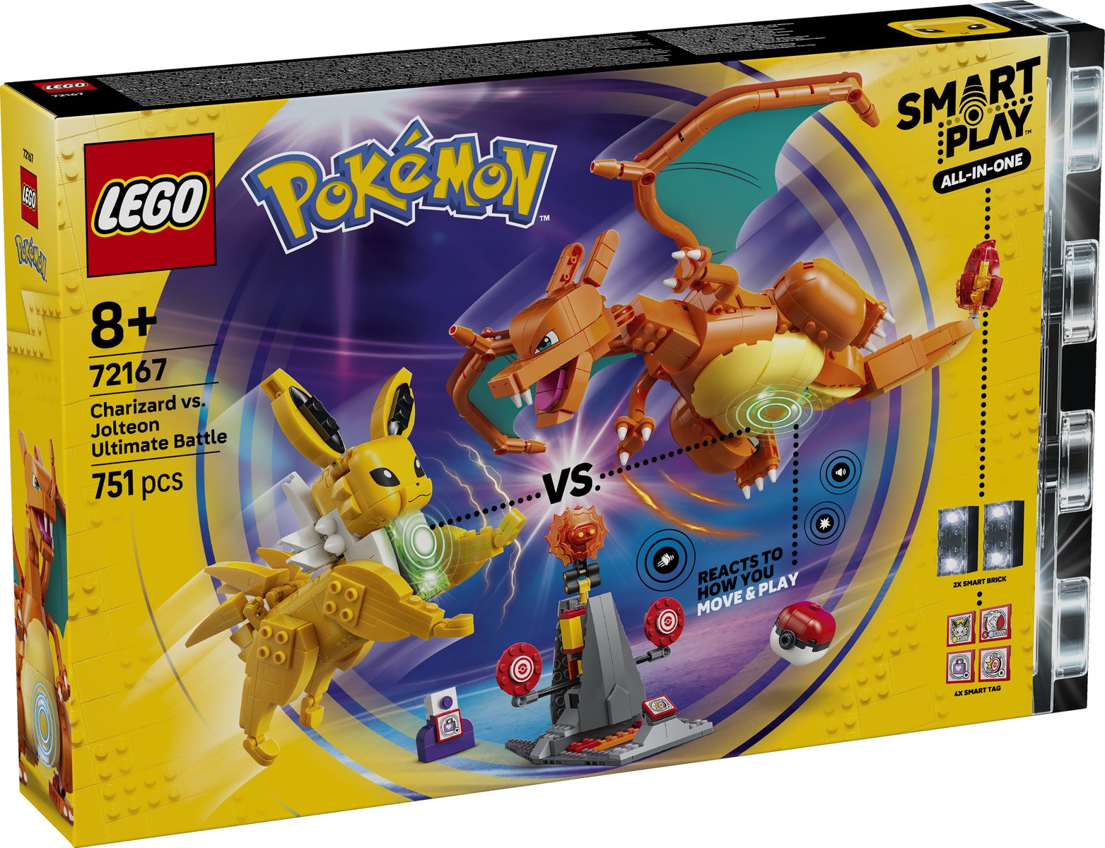 LEGO 72167 LEGO® Pokémon™ 72167 - SMART Play™: Ultimativer Showdown zwischen Glurak und Blitza – Verpackung vorne