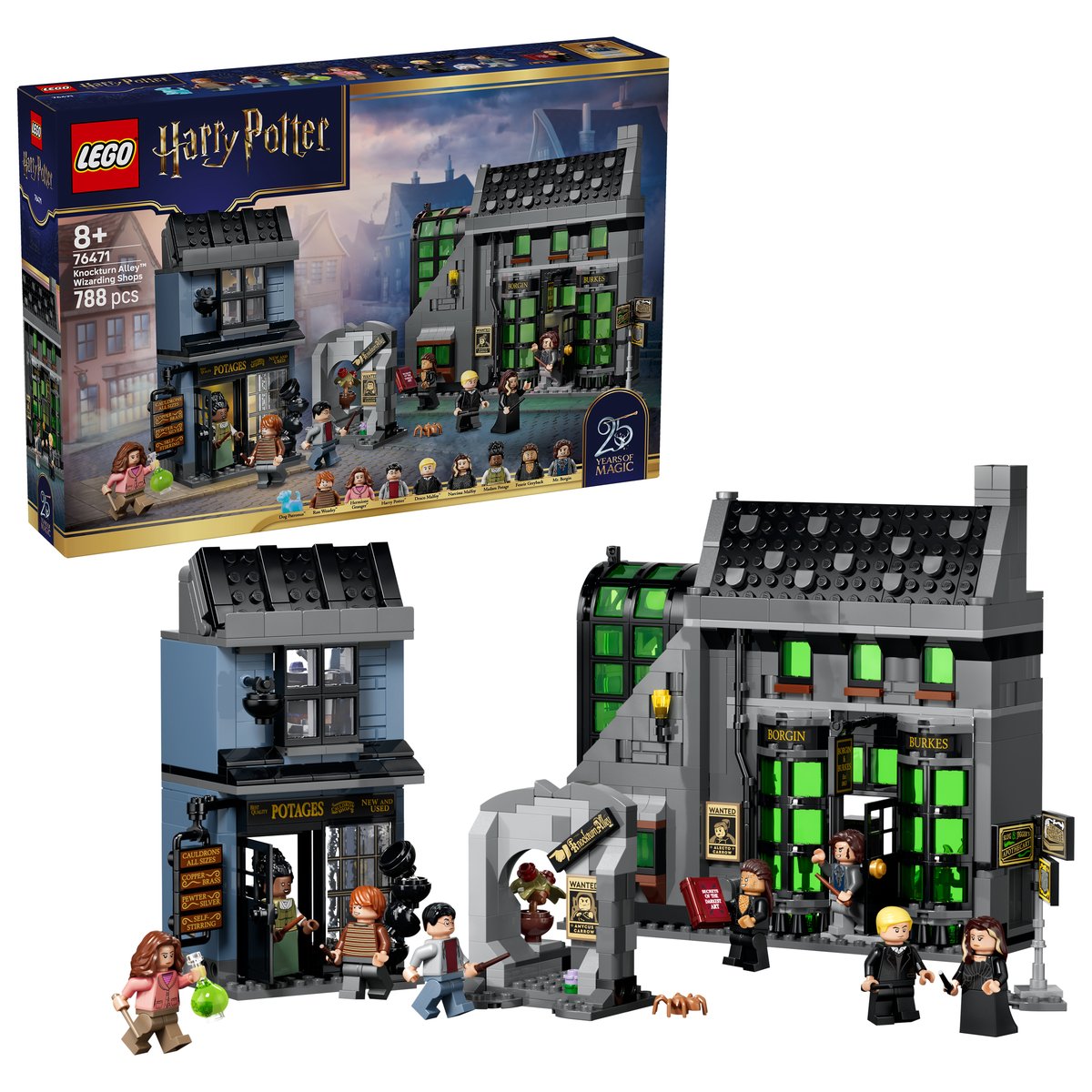 LEGO 76471 LEGO® Harry Potter™ 76471 - Zaubererläden in der Winkelgasse – Box & Produkt