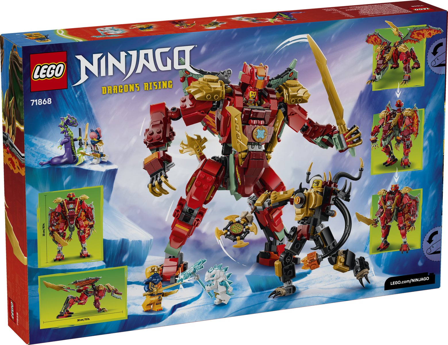 LEGO 71868 LEGO® NINJAGO® 71868 - Wyldfyres Drachenmech – Verpackung hinten