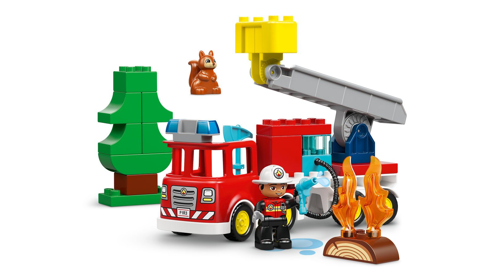 LEGO 10473 LEGO® DUPLO Town 10473 - Löschauto mit Schlauch und Feuerwehrmann – Primaeres Produktbild