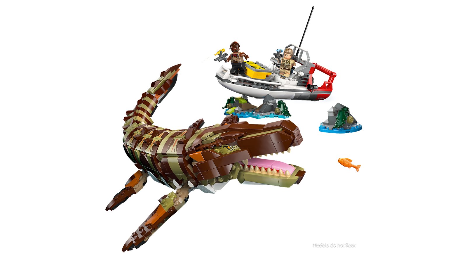 LEGO 76974 LEGO® Jurassic World 76974 - Mosasaurier: Die Bootmission – Primaeres Produktbild