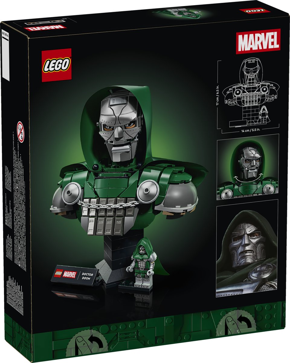 LEGO 76345 LEGO® ǀ Marvel 76345 - Doctor Doom Büste – Verpackung hinten