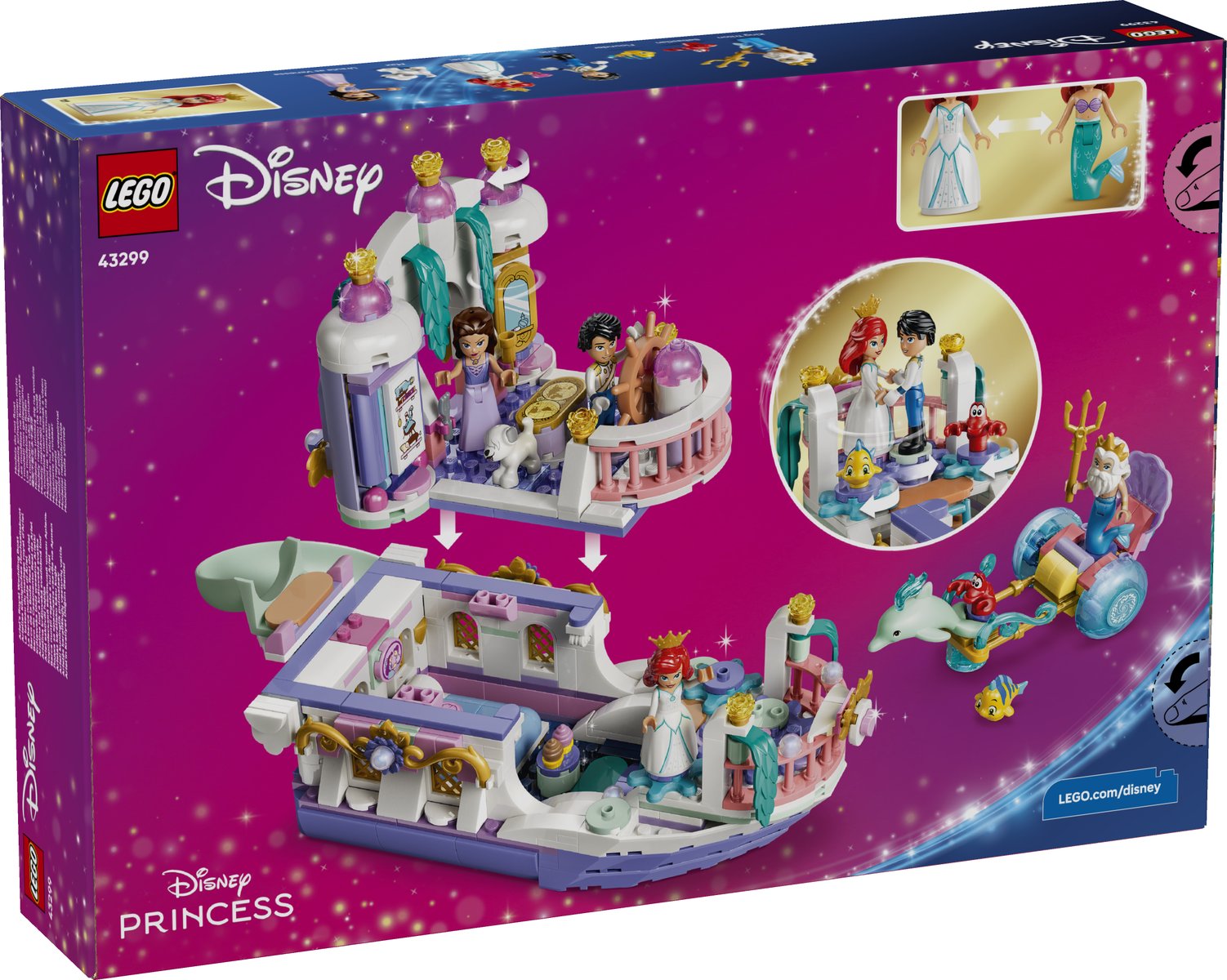 LEGO 43299 LEGO® ǀ Disney Princess 43299 - Arielles Königliches Hochzeitsboot – Verpackung hinten