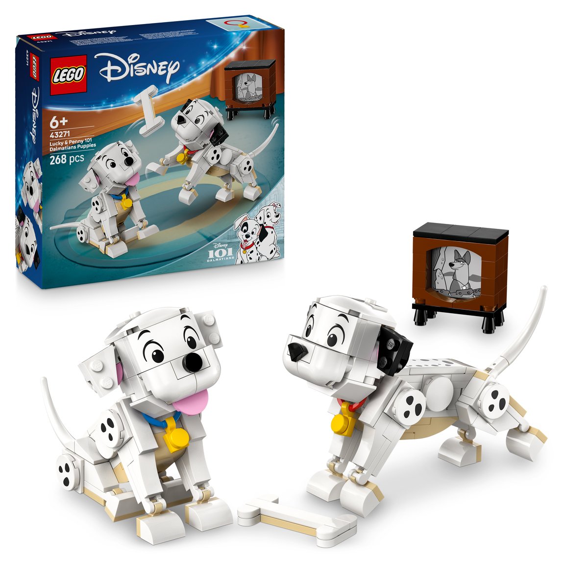 LEGO 43271 LEGO® Disney Classic 43271 - Die Welpen Lucky und Penny aus 101 Dalmatiner – Box & Produkt