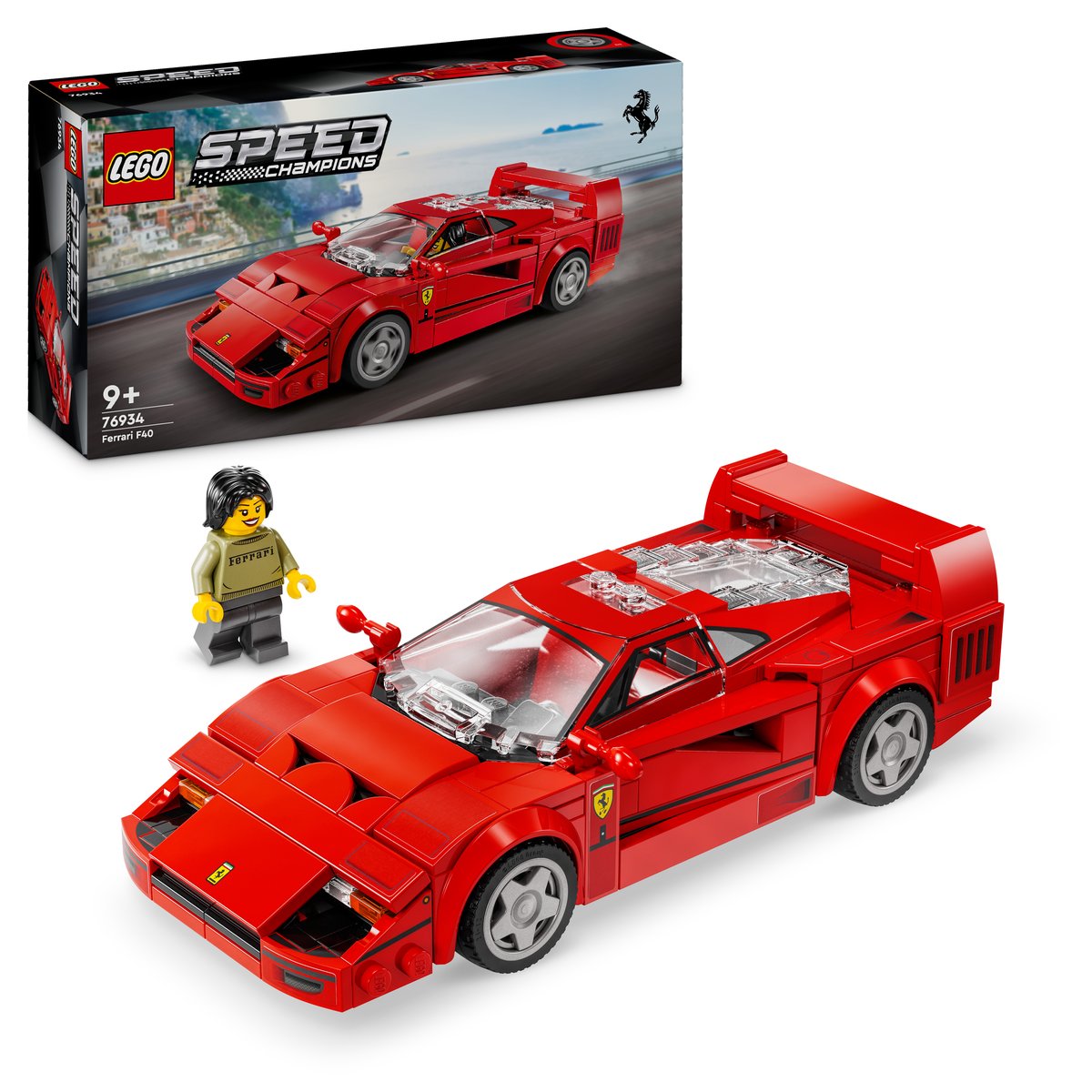 LEGO 76934 LEGO® Speed Champions 76934 - Ferrari F40 Supersportwagen – Box & Produkt