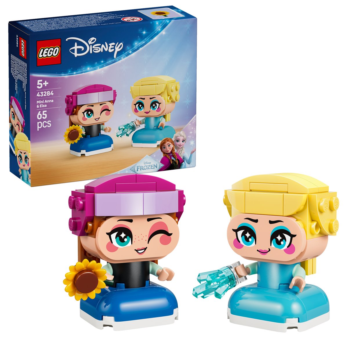 LEGO 43284 LEGO® Disney Princess 43284 - Die Mini-Prinzessinnen Anna und Elsa – Box & Produkt