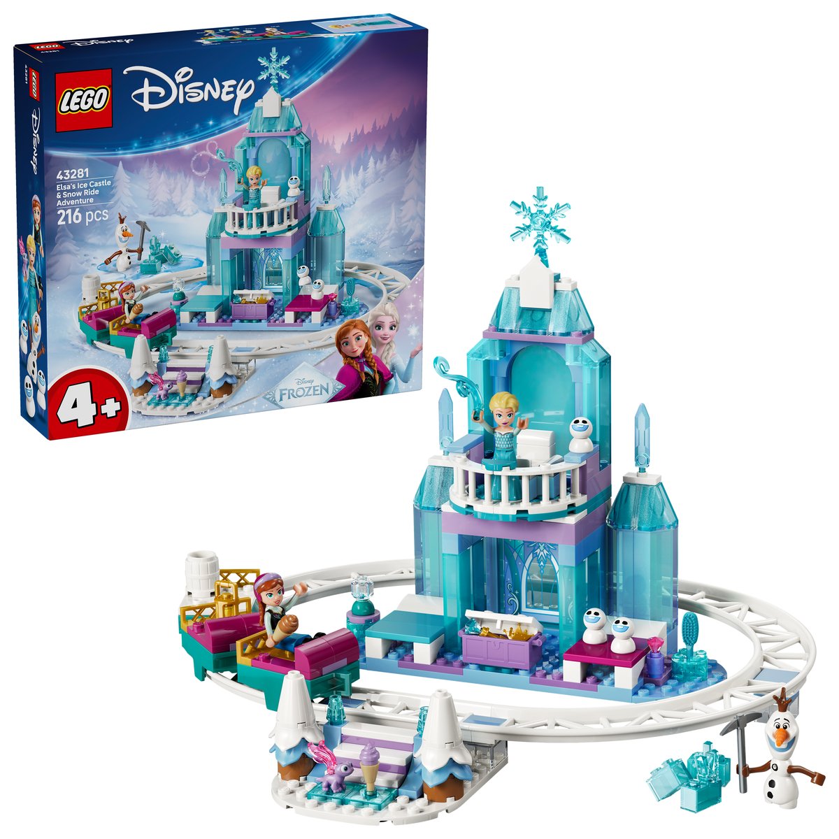 LEGO 43281 LEGO® Disney Princess 43281 - Elsas Schlittenfahrt um den Eispalast – Box & Produkt