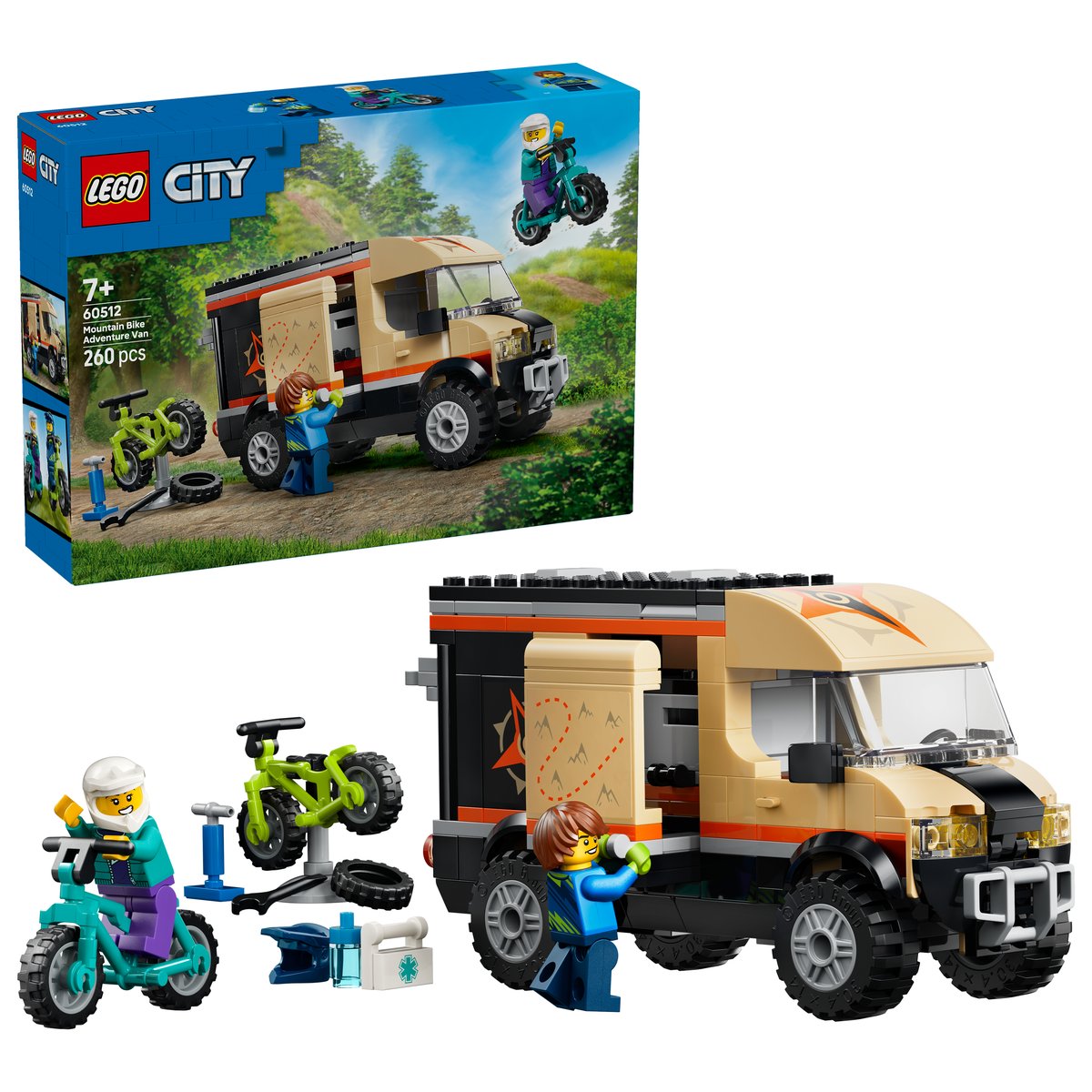LEGO 60512 LEGO® City 60512 - Mountainbike-Abenteuervan – Box & Produkt