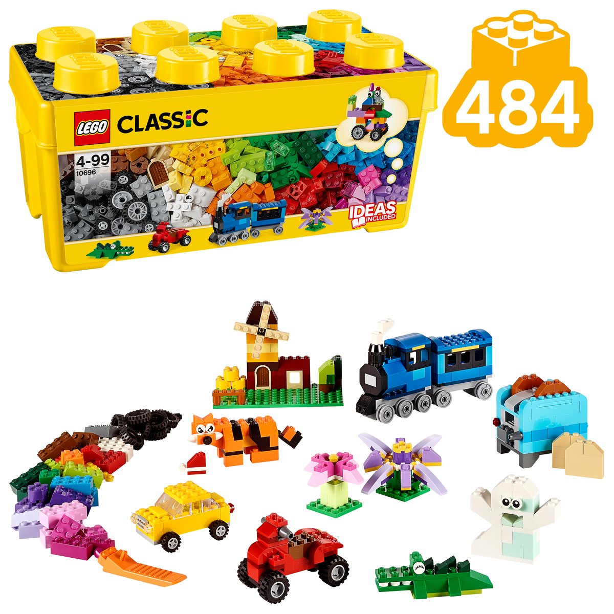 LEGO 10696 LEGO® Classic 10696 - Mittelgroße Bausteine-Box – Box & Produkt
