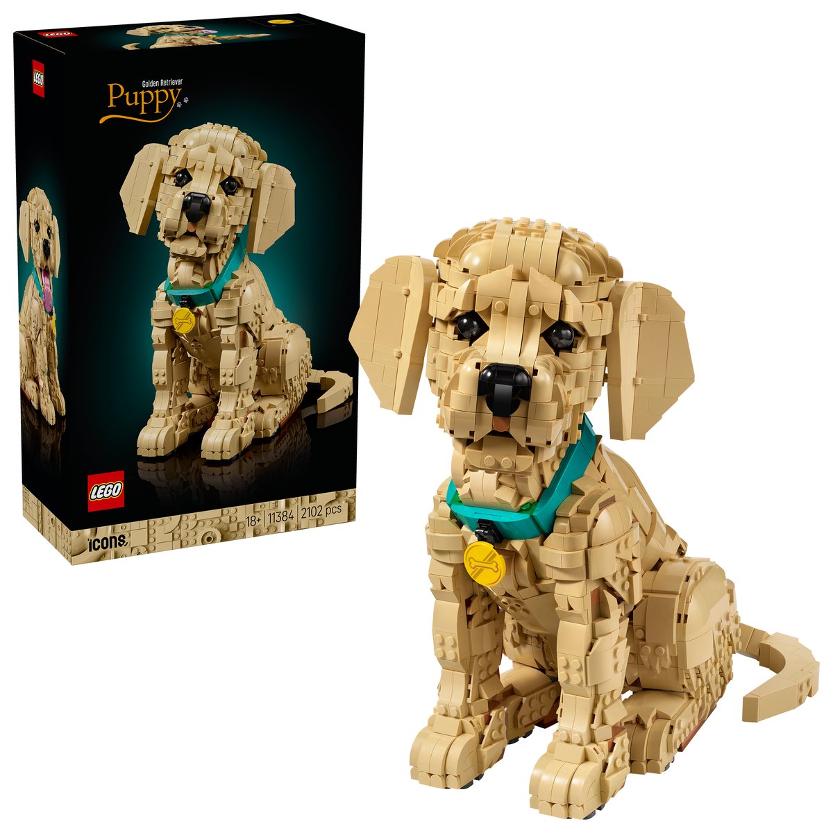 LEGO 11384 LEGO® Icons 11384 - Golden Retriever Welpe – Box & Produkt