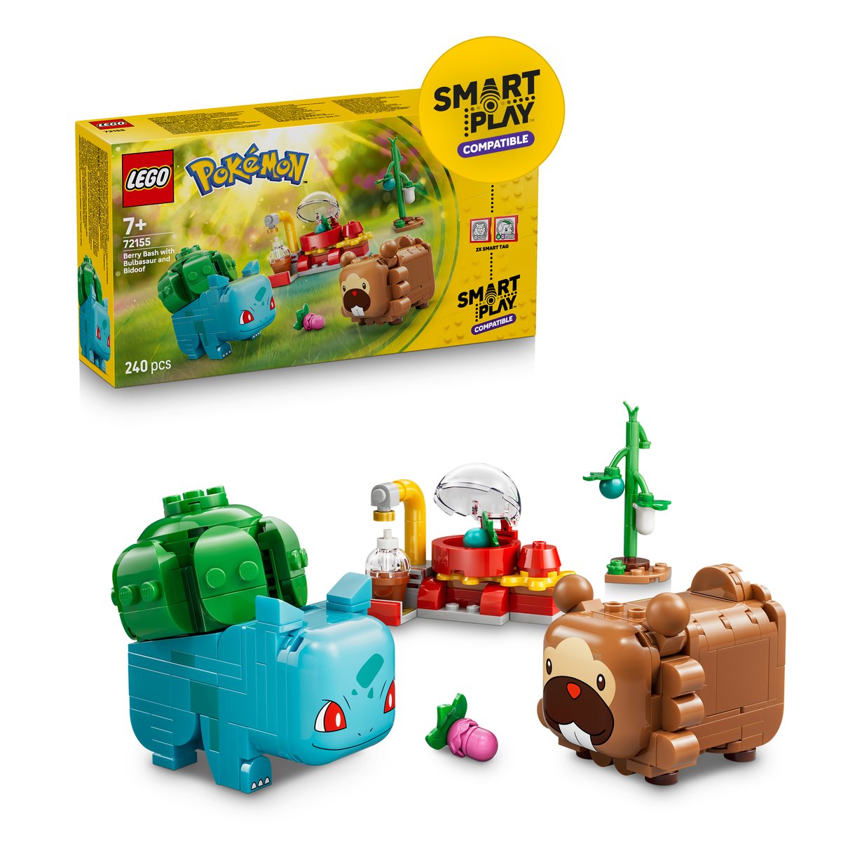 LEGO 72155 LEGO® Pokémon™ 72155 - SMART Play™: Beerenfete mit Bisasam und Bidiza – Box & Produkt