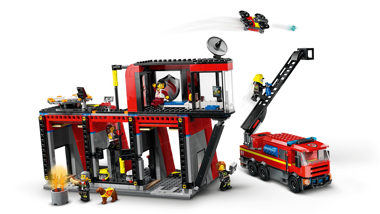 LEGO 60414 LEGO® City 60414 - Feuerwehrstation mit Drehleiterfahrzeug – Detailansicht 2