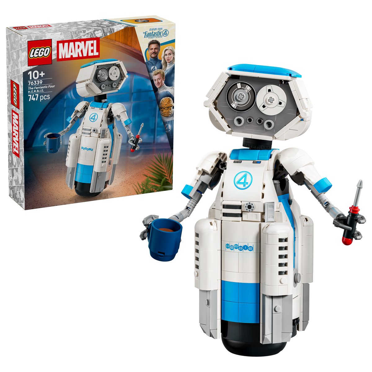LEGO 76339 LEGO® ǀ Marvel 76339 - The Fantastic Four H.E.R.B.I.E. – Box & Produkt
