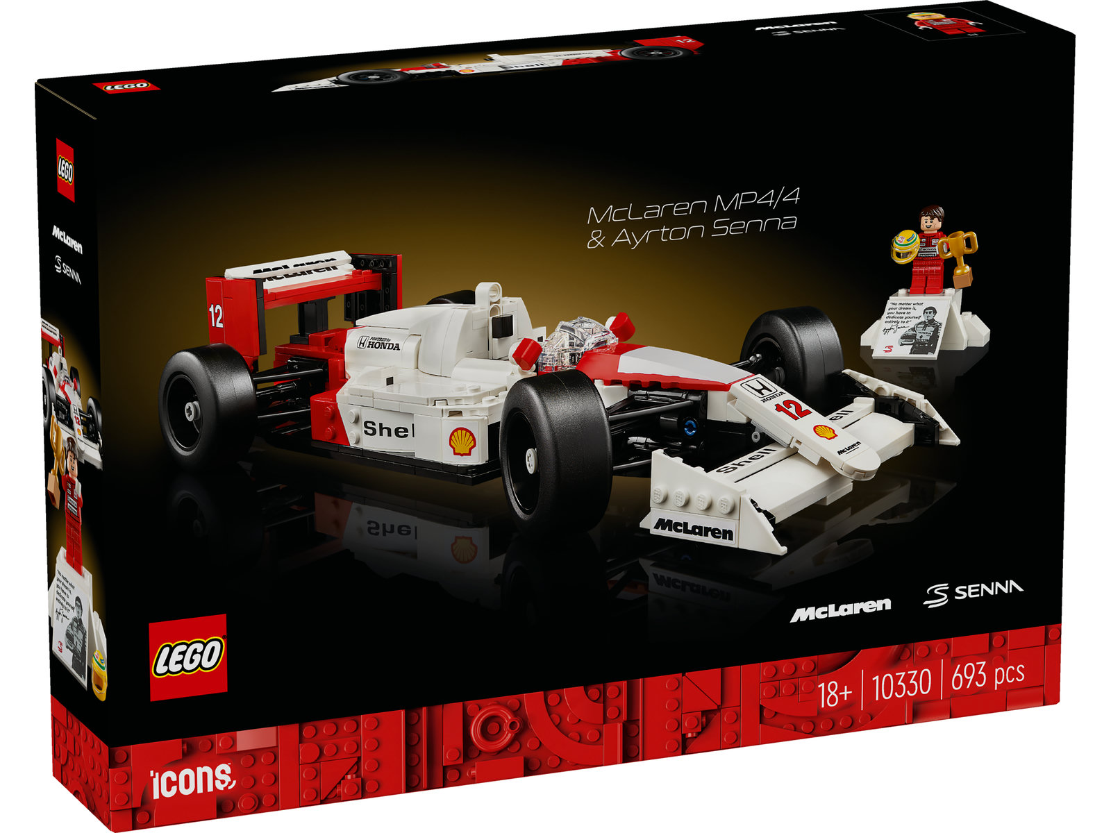 LEGO® Icons 10330 - McLaren MP4/4 & Ayrton Senna LEGO® Icons 10330 - McLaren MP4/4 & Ayrton Senna