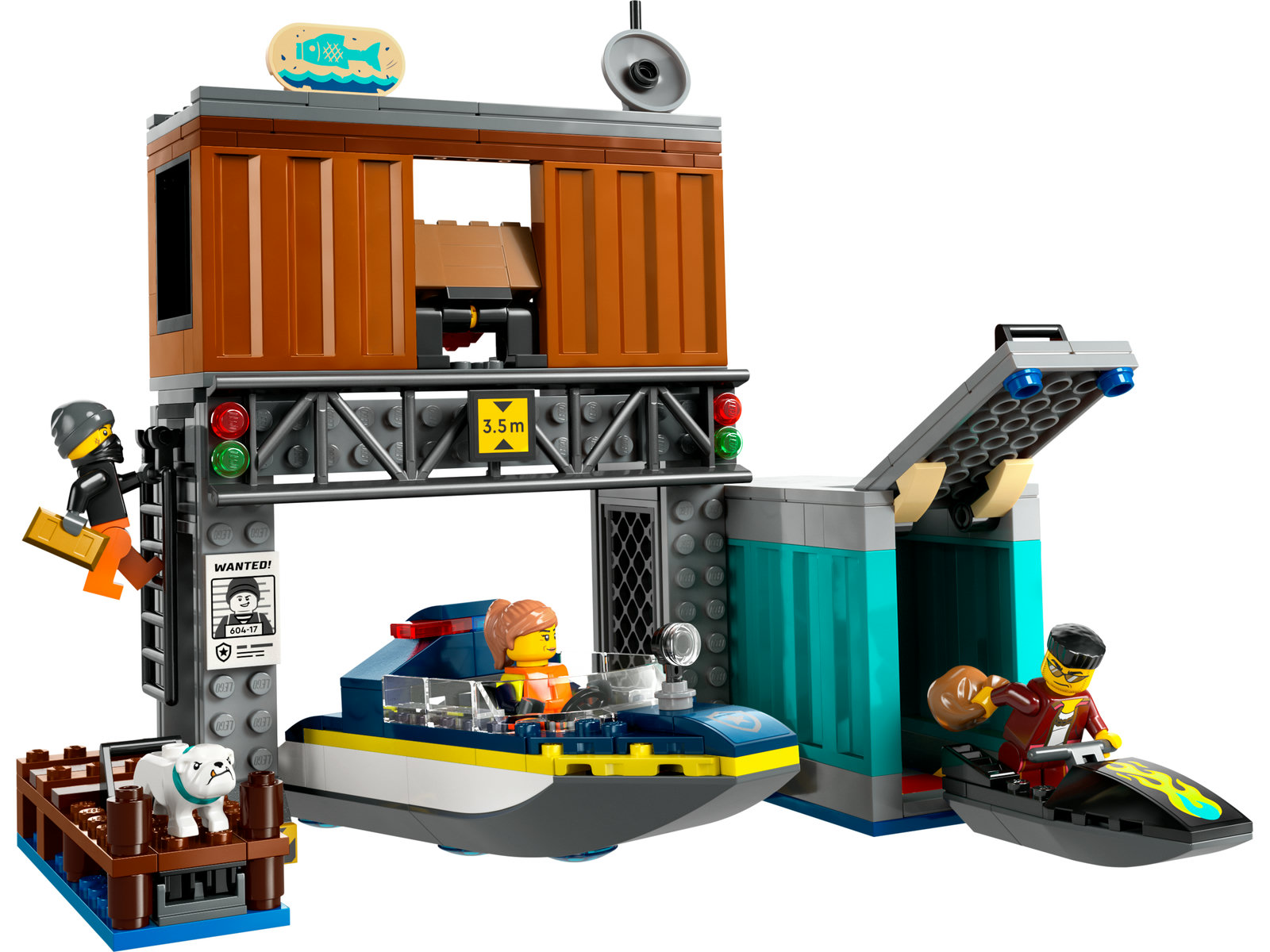 LEGO® City 60417 - Polizeischnellboot und Ganovenversteck