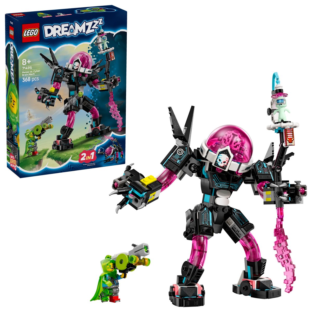 LEGO 71495 LEGO® DREAMZzz 71495 - Mateo vs. Cyberhirn-Mech – Box & Produkt
