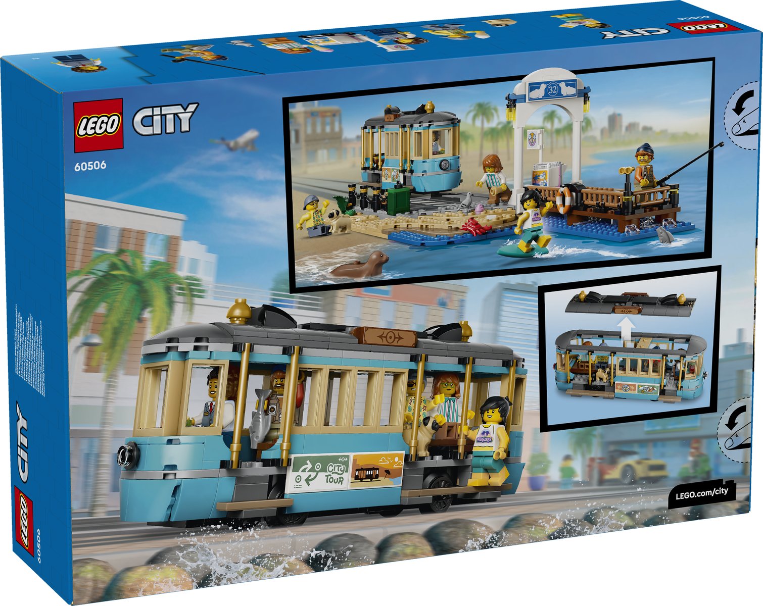 LEGO 60506 LEGO® City 60506 - Klassische Strandstraßenbahn – Verpackung hinten