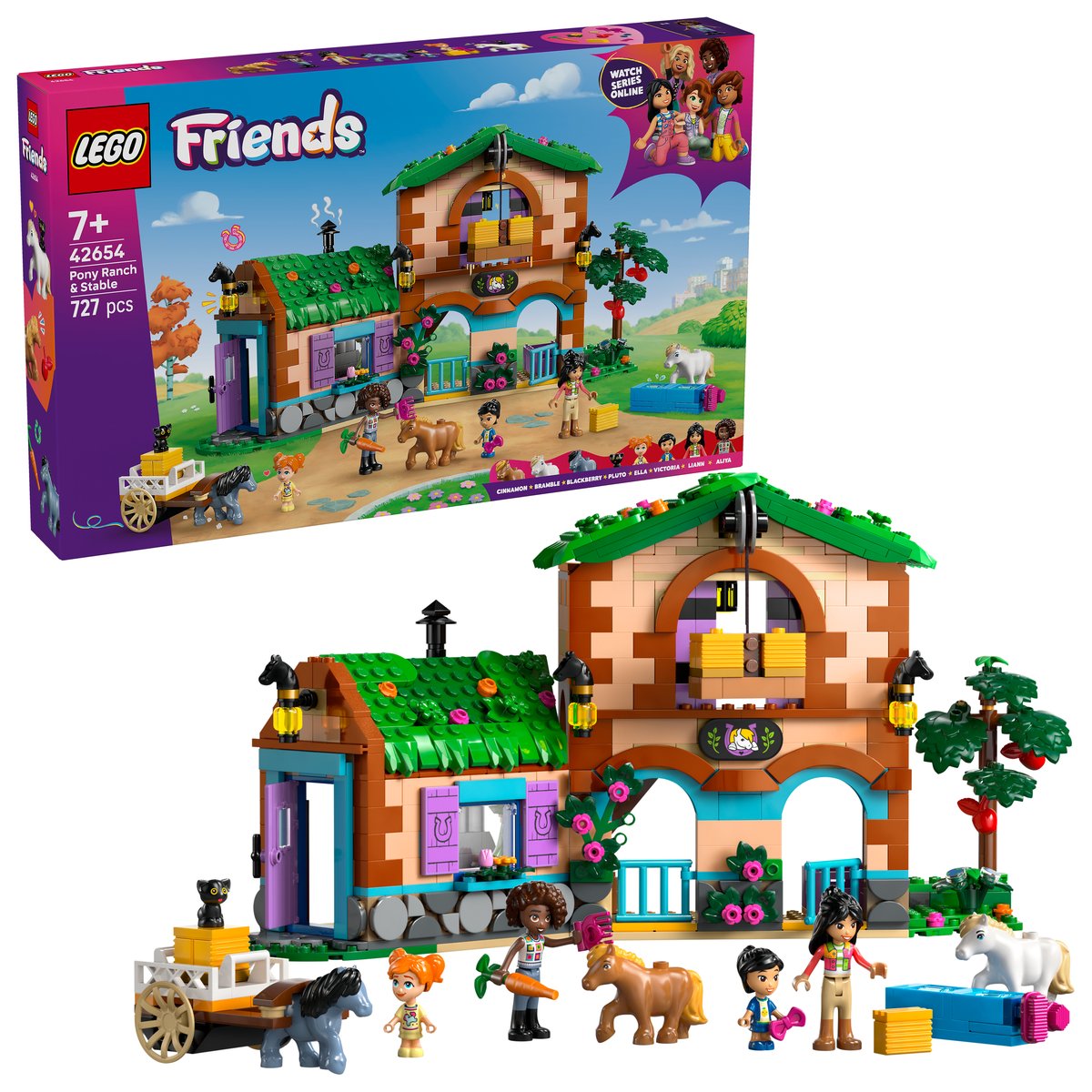 LEGO 42654 LEGO® Friends 42654 - Ponyhof & Stall – Box & Produkt