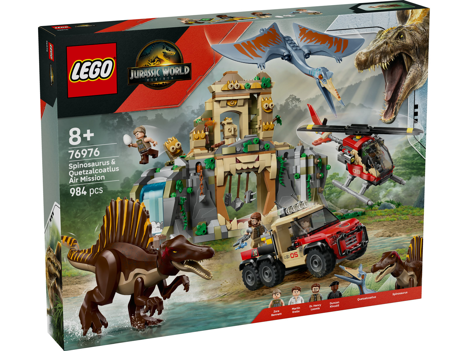 LEGO® Jurassic World 76976 - Spinosaurier & Quetzalcoatlus: Hubschrauber-Einsatz