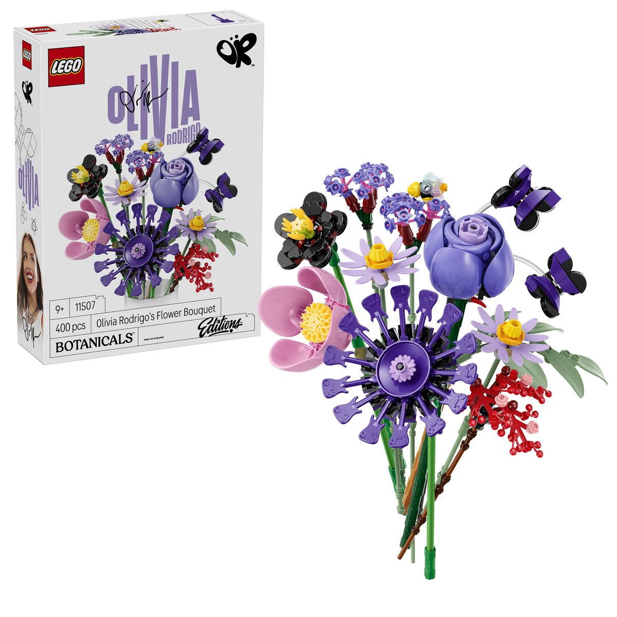 LEGO 11507 LEGO® Botanicals & LEGO® Editions 11507 - Olivia Rodrigos Blumenstrauß – Box & Produkt
